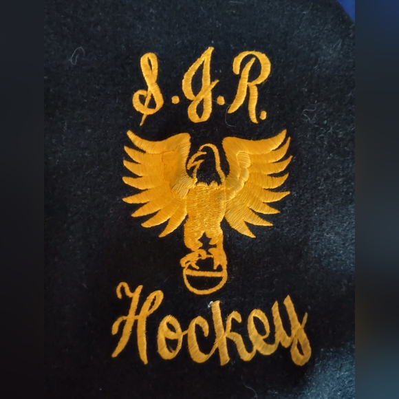 【Rare】70s vintage Shanter Sportswear/stadium leatherJackets/Embroidered logo - Picture 4 of 13